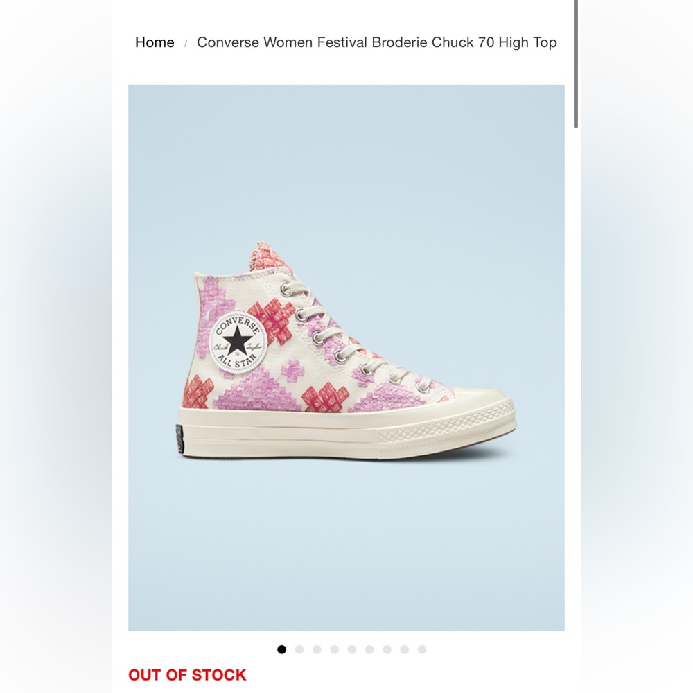 Converse Broderie Festival High Tops, 5Y or Women’s 6.5